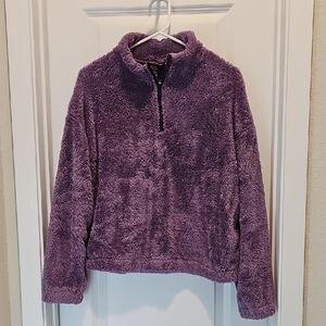 Womens Quarter Zip Pullover Sweatshirt